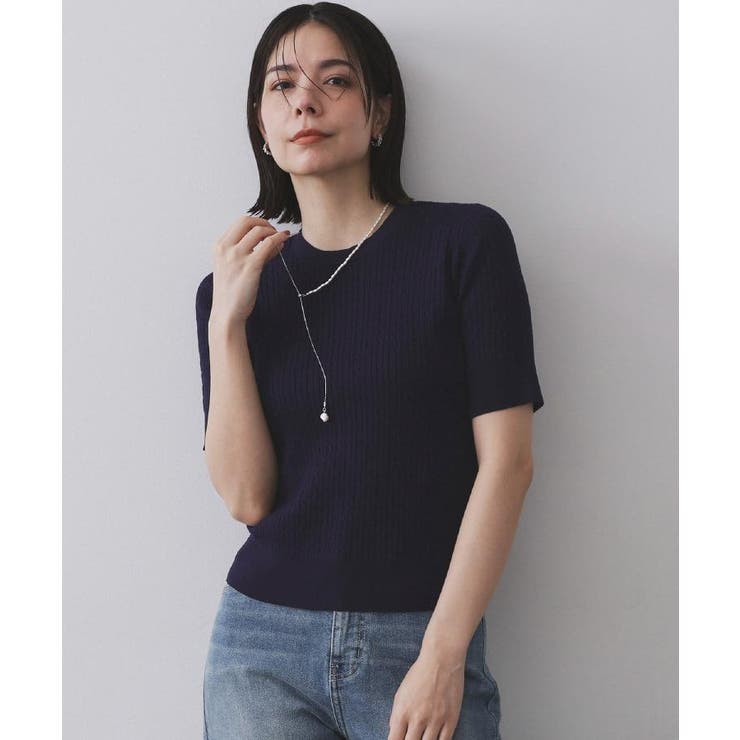 ケーブルハーフスリーブニット【UVケア/洗濯機OK】《6col/S～LL》 | OPAQUE.CLIP | 詳細画像71 