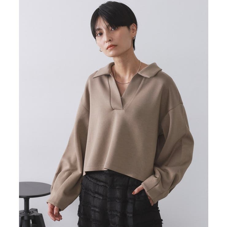 モカブラウン(042) | スキッパートップス【UVケア/洗濯機OK】 | OPAQUE.CLIP