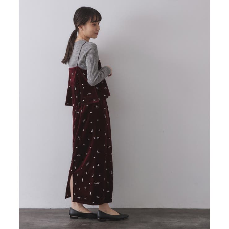 ベロアナロースカート/セットアップ対応可【洗濯機OK】 | OPAQUE.CLIP | 詳細画像9 