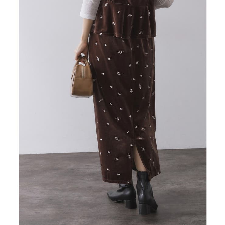 ベロアナロースカート/セットアップ対応可【洗濯機OK】 | OPAQUE.CLIP | 詳細画像13 