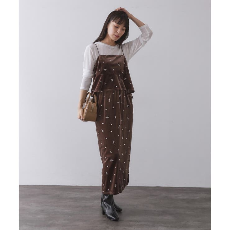 ベロアナロースカート/セットアップ対応可【洗濯機OK】 | OPAQUE.CLIP | 詳細画像16 