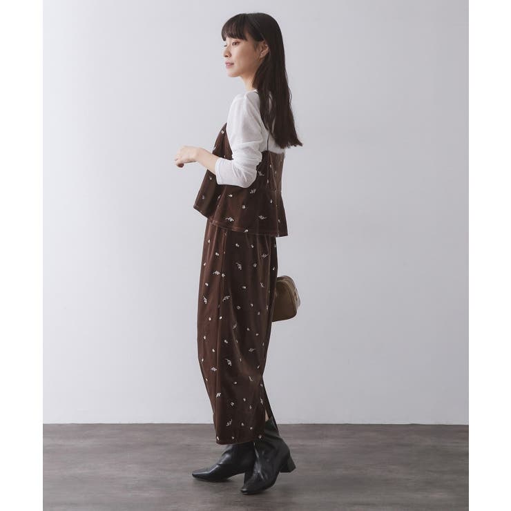 ベロアナロースカート/セットアップ対応可【洗濯機OK】 | OPAQUE.CLIP | 詳細画像17 