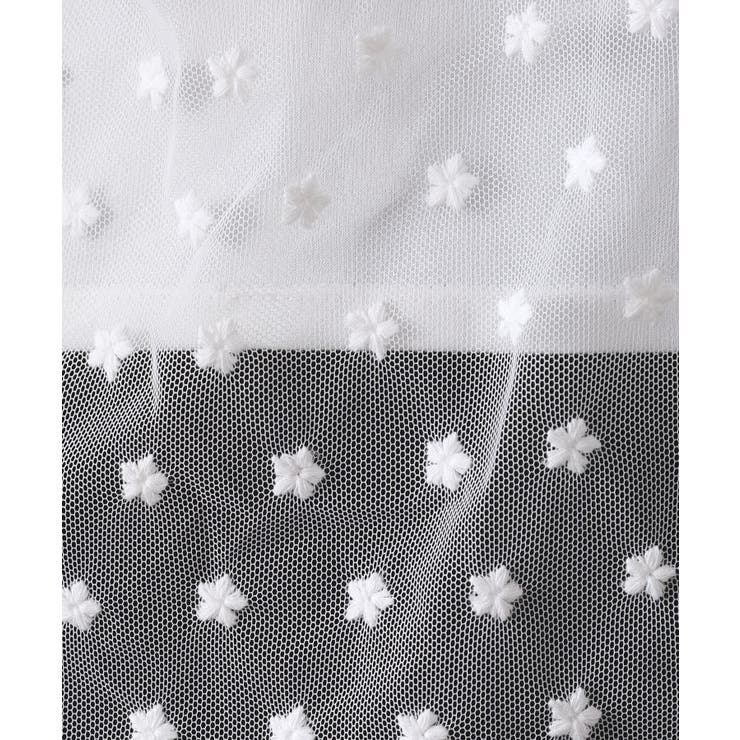 チュールフラワー刺繍シアートップス【洗濯機洗い可】 | OPAQUE.CLIP | 詳細画像4 