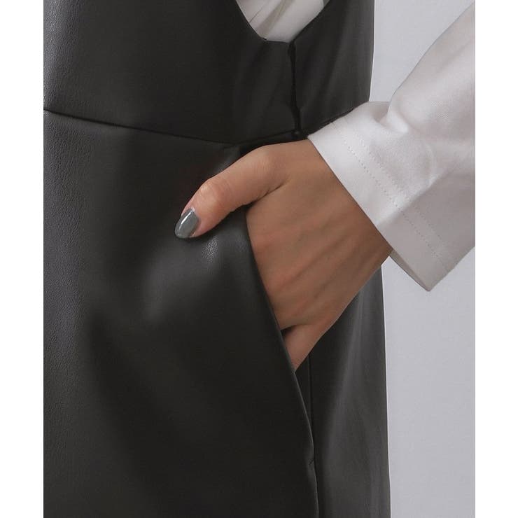 レザー調フレアジャンスカ【洗える】 | OPAQUE.CLIP | 詳細画像16 