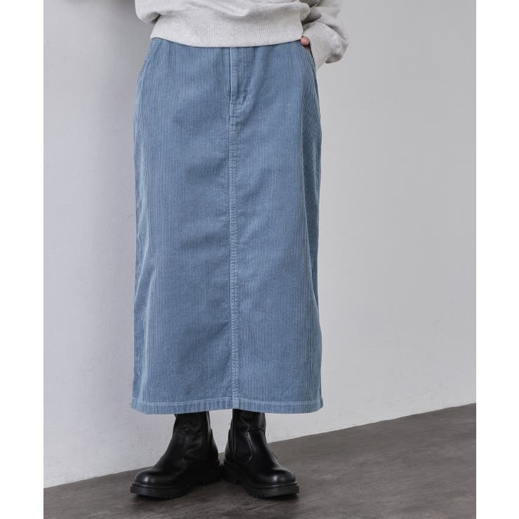 ブルー(091) | コーデュロイナロースカート【洗濯機OK】 | OPAQUE.CLIP