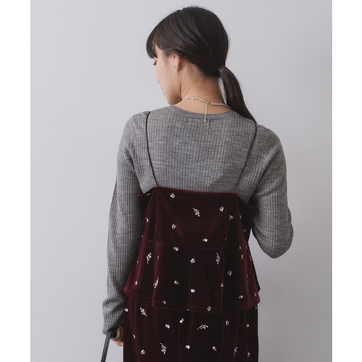 ベロアキャミ/セットアップ対応可【洗濯機OK】 | OPAQUE.CLIP | 詳細画像3 