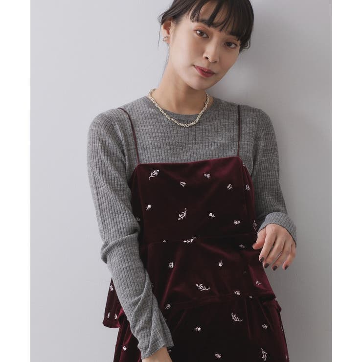 ボルドー(164) | ベロアキャミ/セットアップ対応可【洗濯機OK】 | OPAQUE.CLIP