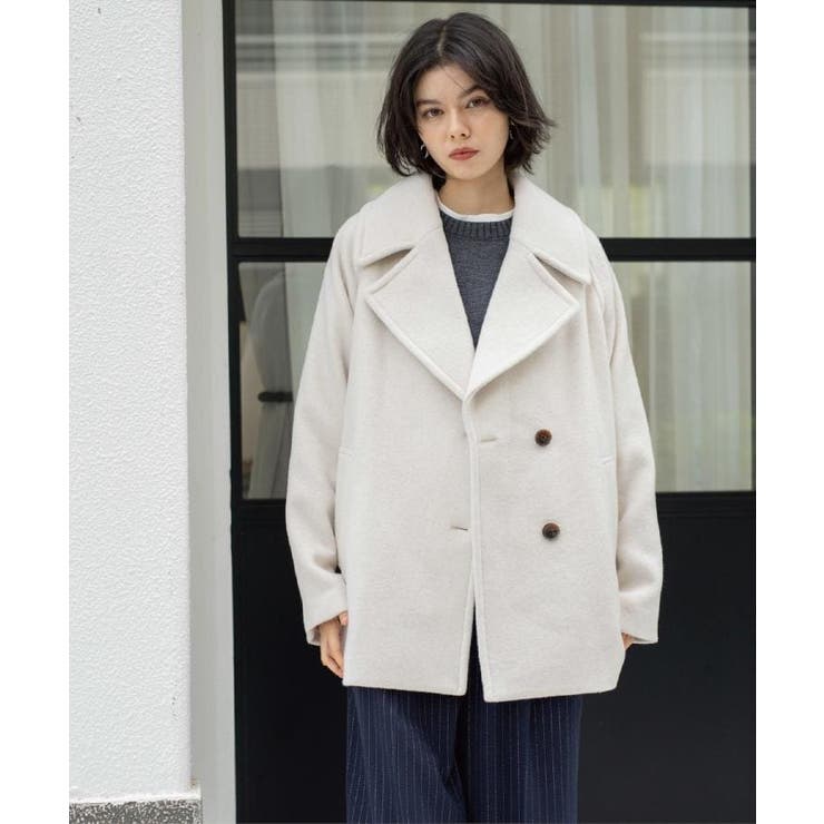 カシミヤブレンドウールミドルピーコート | OPAQUE.CLIP | 詳細画像8 