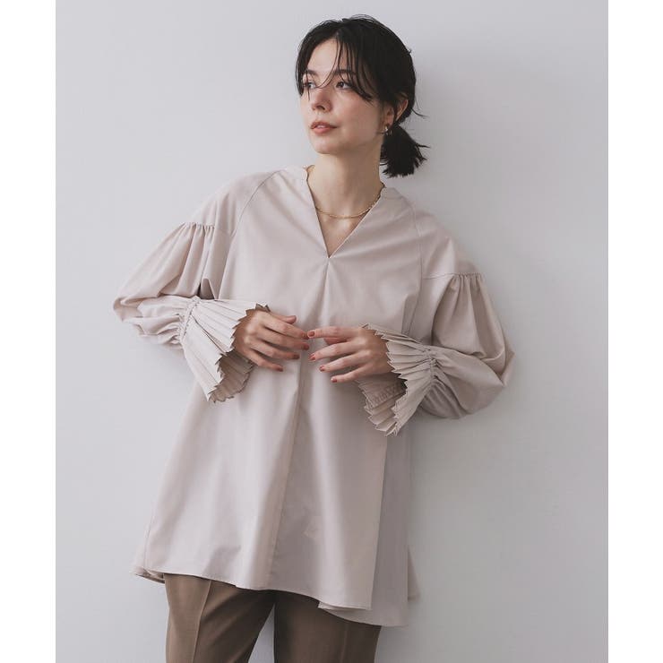 プリーツキャンディスリーブブラウス【洗濯機洗い可】 | OPAQUE.CLIP | 詳細画像12 