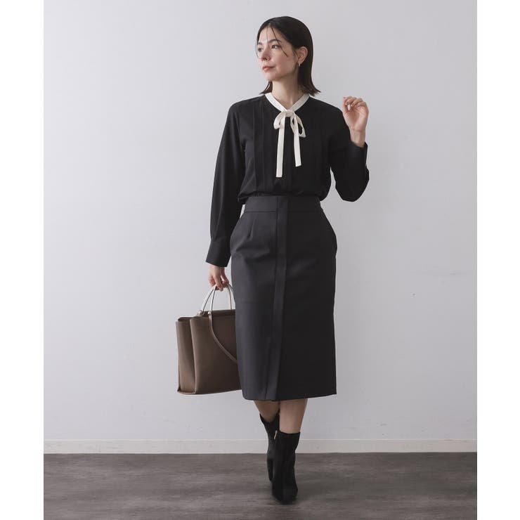 ミドル丈タイトスカート【洗濯機OK】 | OPAQUE.CLIP | 詳細画像2 