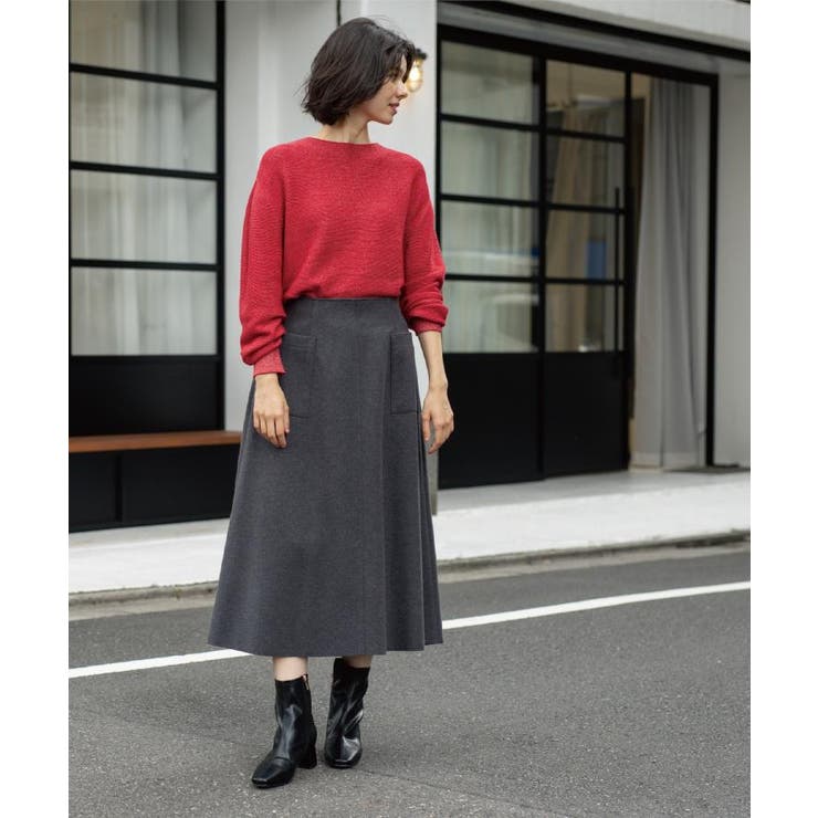 ウールライクフレアスカート【洗濯機OK】 | OPAQUE.CLIP | 詳細画像9 
