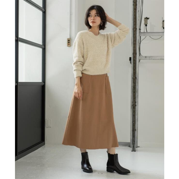 ウールライクフレアスカート【洗濯機OK】 | OPAQUE.CLIP | 詳細画像11 