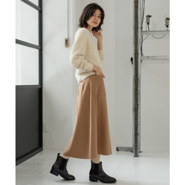 ウールライクフレアスカート【洗濯機OK】 | OPAQUE.CLIP | 詳細画像15 