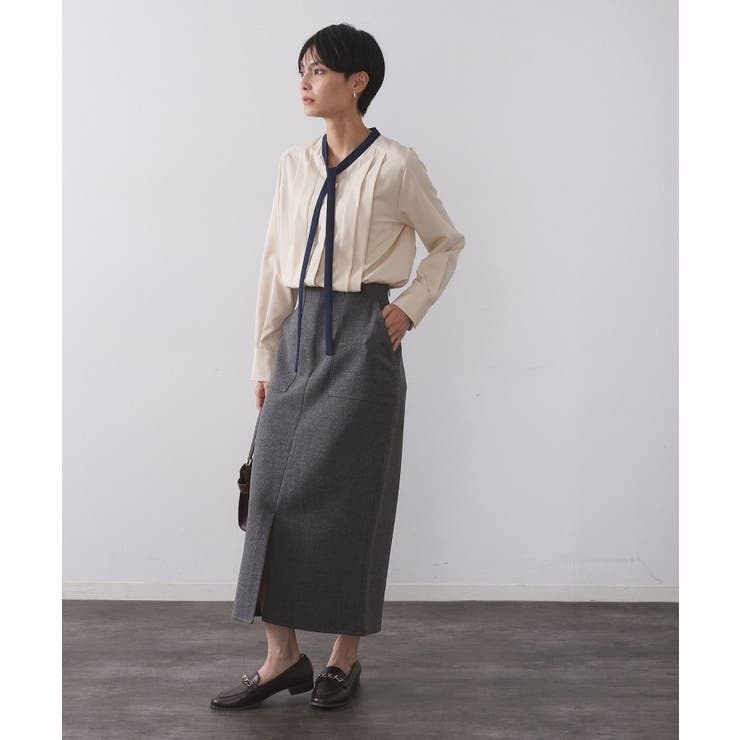 バイカラーボウタイブラウス【洗濯機OK】 | OPAQUE.CLIP | 詳細画像11 