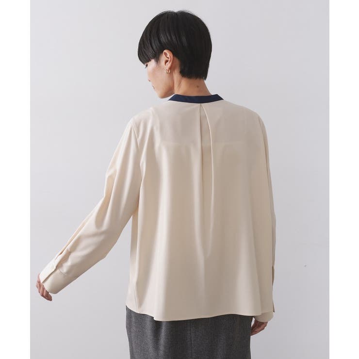 バイカラーボウタイブラウス【洗濯機OK】 | OPAQUE.CLIP | 詳細画像15 