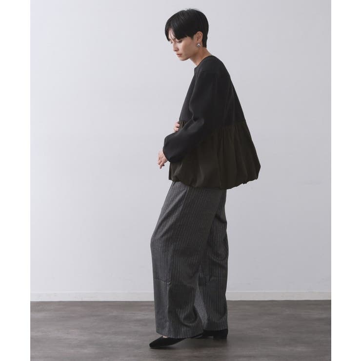 ウールライクペプラムドッキングアウター【洗濯機洗い可】 | OPAQUE.CLIP | 詳細画像2 