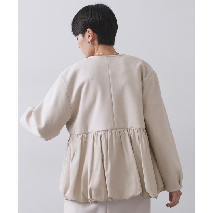 ウールライクペプラムドッキングアウター【洗濯機洗い可】 | OPAQUE.CLIP | 詳細画像11 