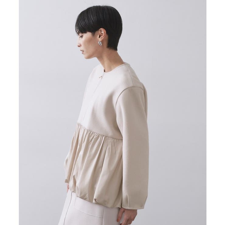 ウールライクペプラムドッキングアウター【洗濯機洗い可】 | OPAQUE.CLIP | 詳細画像17 