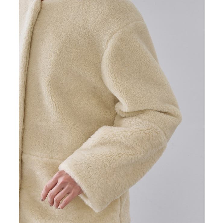 フェイクボア切替ショートコート | OPAQUE.CLIP | 詳細画像13