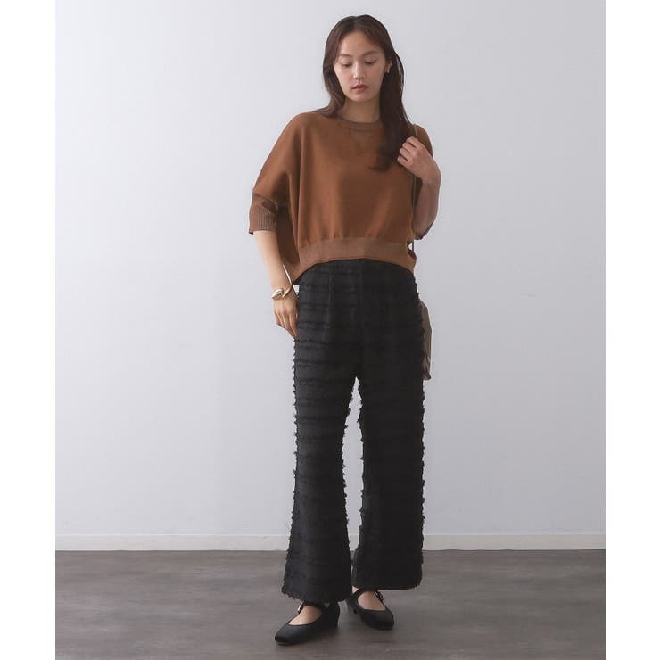 スウェットライクドルマンスリーブニット【洗濯機洗い可】 | OPAQUE.CLIP | 詳細画像6 