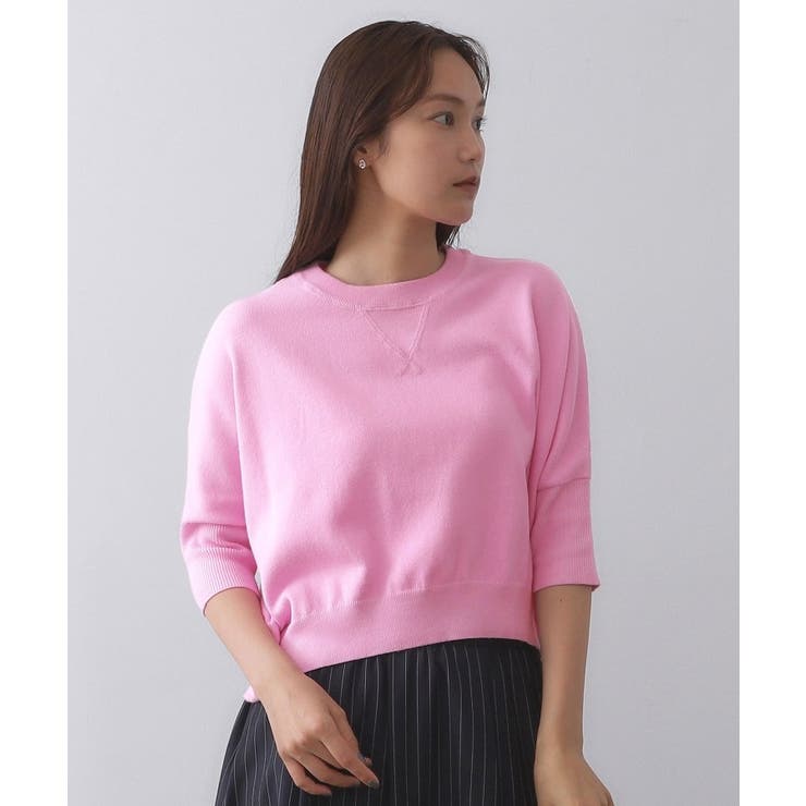 スウェットライクドルマンスリーブニット【洗濯機洗い可】 | OPAQUE.CLIP | 詳細画像13 