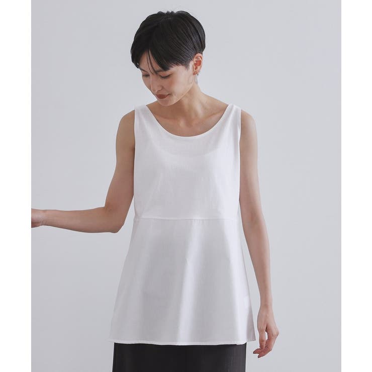 《ツインセット》リラクシーサイドスリットニット×ドッキングタンク【洗濯機洗い可】 | OPAQUE.CLIP | 詳細画像66 