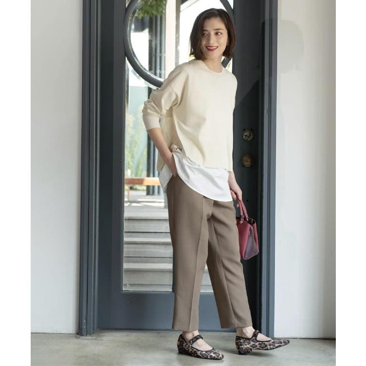 《ツインセット》リラクシーサイドスリットニット×ドッキングタンク【洗濯機洗い可】 | OPAQUE.CLIP | 詳細画像6 