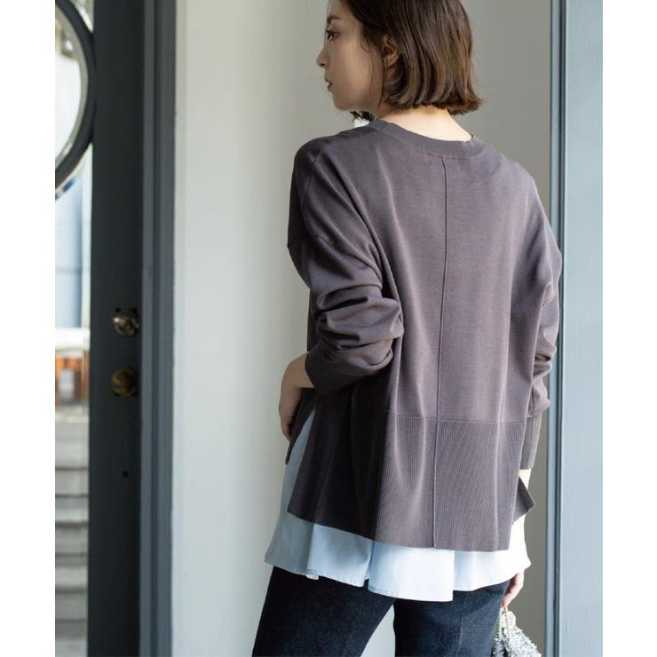 《ツインセット》リラクシーサイドスリットニット×ドッキングタンク【洗濯機洗い可】 | OPAQUE.CLIP | 詳細画像12 