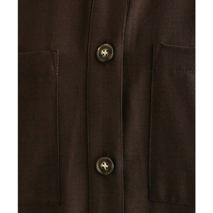 【es】ダブルポケットロングシャツワンピース【洗濯機OK】 | OPAQUE.CLIP | 詳細画像11