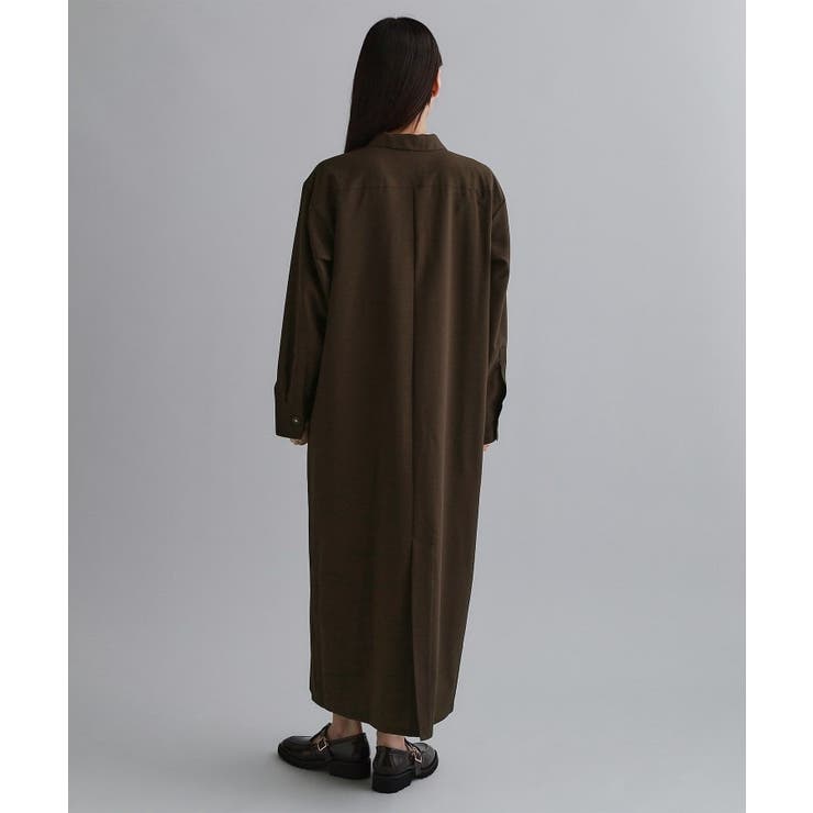 【es】ダブルポケットロングシャツワンピース【洗濯機OK】 | OPAQUE.CLIP | 詳細画像14