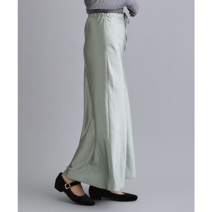 【es】サテンナローイージーロングスカート【洗濯機OK】 | OPAQUE.CLIP | 詳細画像5 