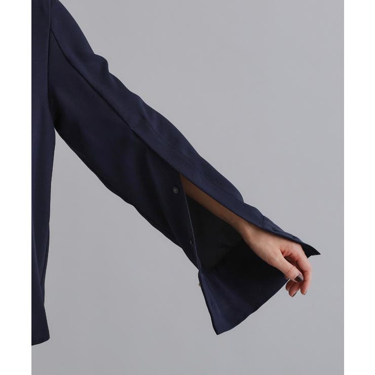 【es】ブザム切替バンドカラーシャツブラウス【洗濯機OK 防シワ UVケア | OPAQUE.CLIP | 詳細画像27 