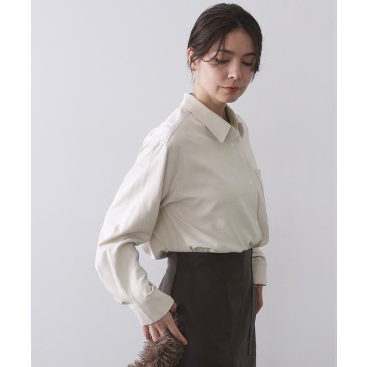 スエードライクシャツ【洗濯機OK】 | OPAQUE.CLIP | 詳細画像1 