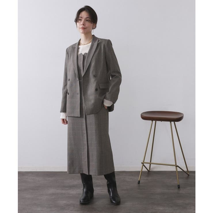 グレンチェックダブルジャケット/セットアップ対応可【洗える】 | OPAQUE.CLIP | 詳細画像8