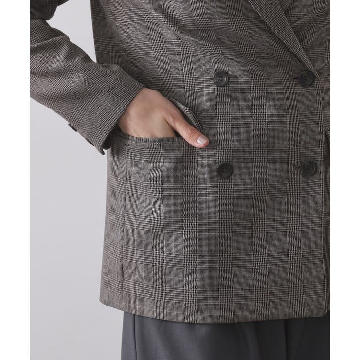 グレンチェックダブルジャケット/セットアップ対応可【洗える】 | OPAQUE.CLIP | 詳細画像18