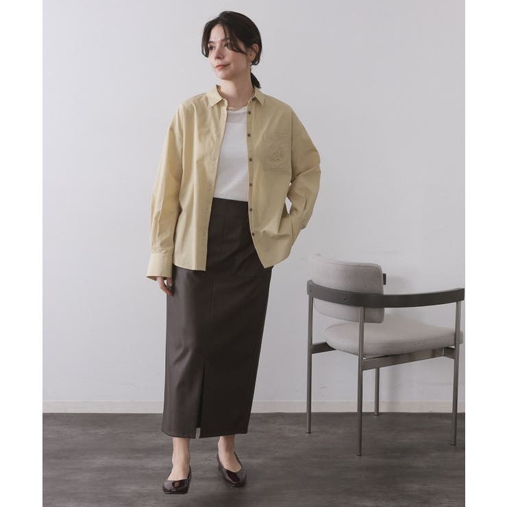 ポケット刺繍レギュラーカラーシャツ【洗濯機OK】 | OPAQUE.CLIP | 詳細画像10 