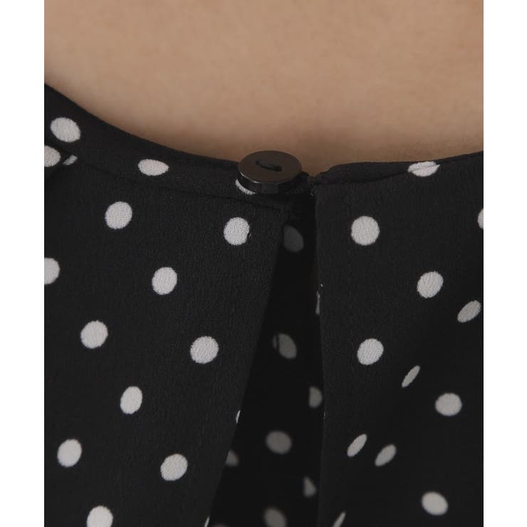 ドットプリントラッフルブラウス【洗濯機OK】 | OPAQUE.CLIP | 詳細画像14 