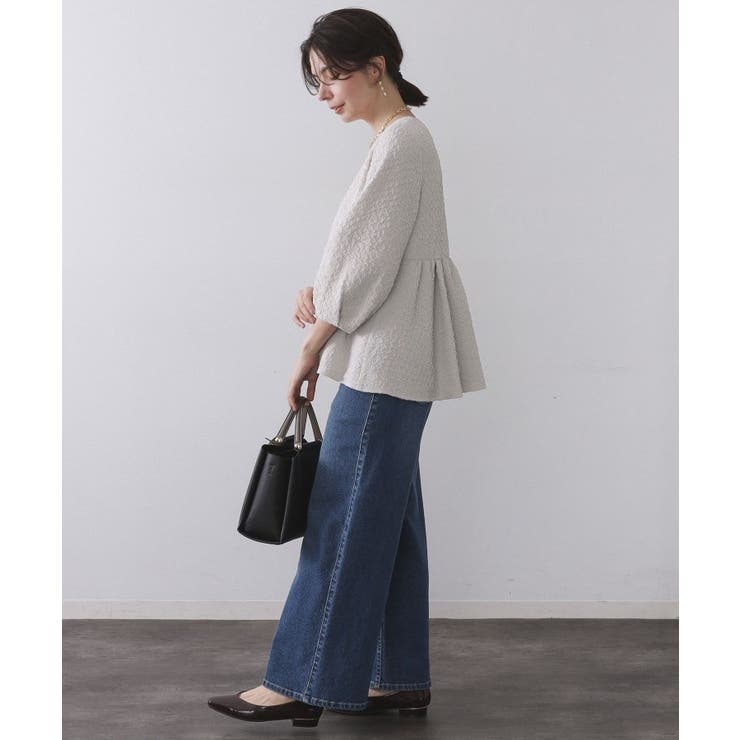 ふくれジャカードペプラムブラウス【洗濯機OK】 | OPAQUE.CLIP | 詳細画像11 