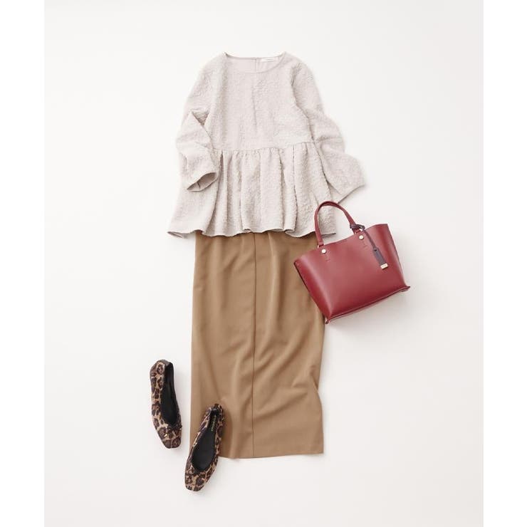 ふくれジャカードペプラムブラウス【洗濯機OK】 | OPAQUE.CLIP | 詳細画像20 