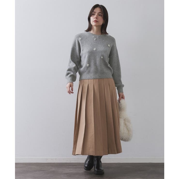 ビジューニットトップス【洗える】 | OPAQUE.CLIP | 詳細画像2 