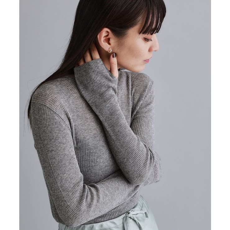 グレー(012) | 【es】ラメスパンコールリブニット【洗える】 | OPAQUE.CLIP