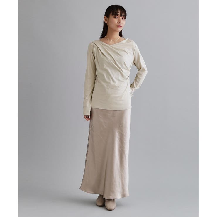 【es】アシメドレープカットソー【洗濯機OK】 | OPAQUE.CLIP | 詳細画像2 