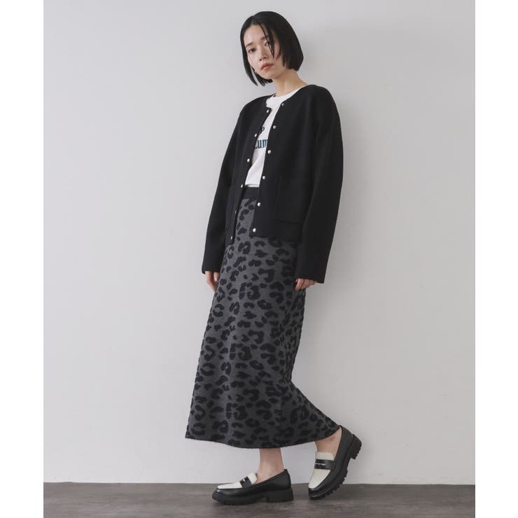 スナップボタン ダブルフェイス配色ニットカーディガン【洗濯機OK】 | OPAQUE.CLIP | 詳細画像16 