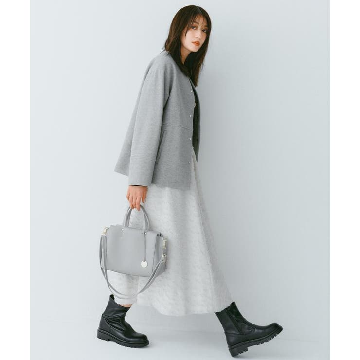 フェザージャカードタックフレアスカート【洗濯機OK】 | OPAQUE.CLIP | 詳細画像15 