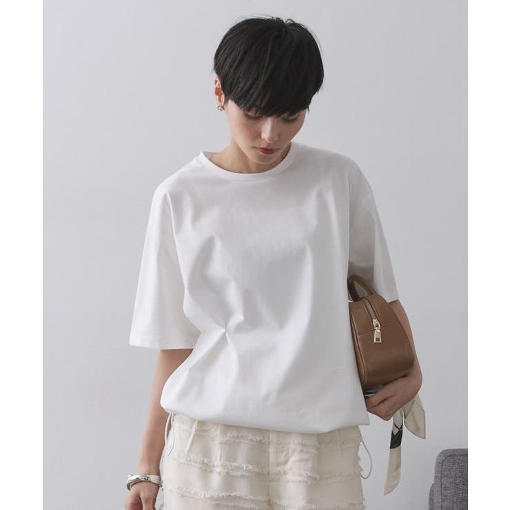 裾ドロストTシャツ【洗濯機洗い可】 | OPAQUE.CLIP | 詳細画像1 