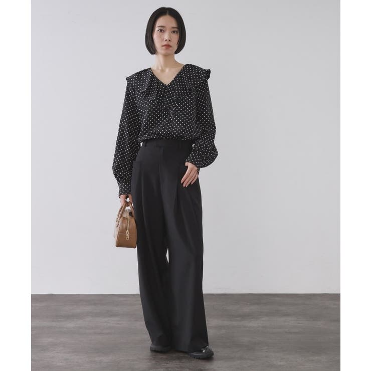 タックデザインワイドパンツ【洗濯機OK】 | OPAQUE.CLIP | 詳細画像2 