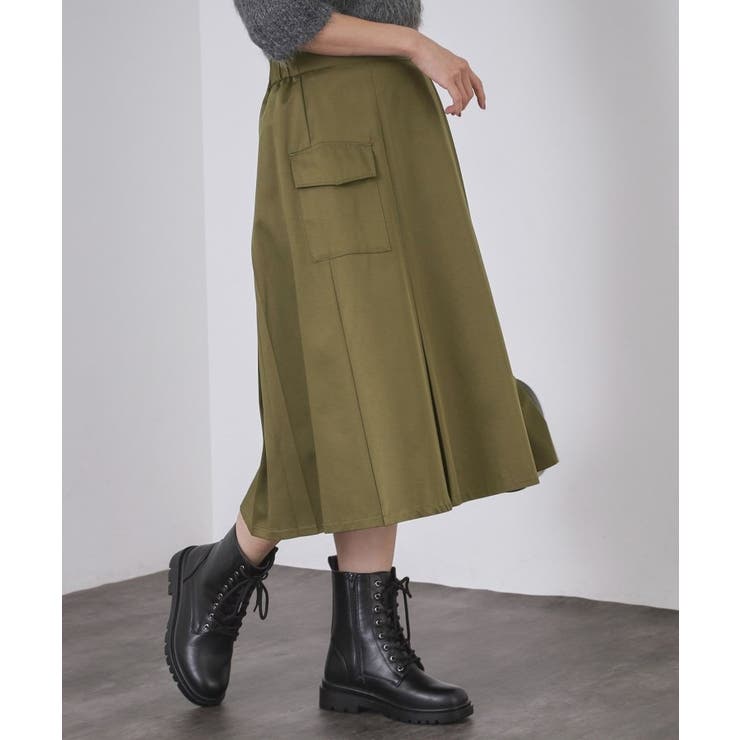 アシメプリーツスカート【洗濯機OK】 | OPAQUE.CLIP | 詳細画像2 