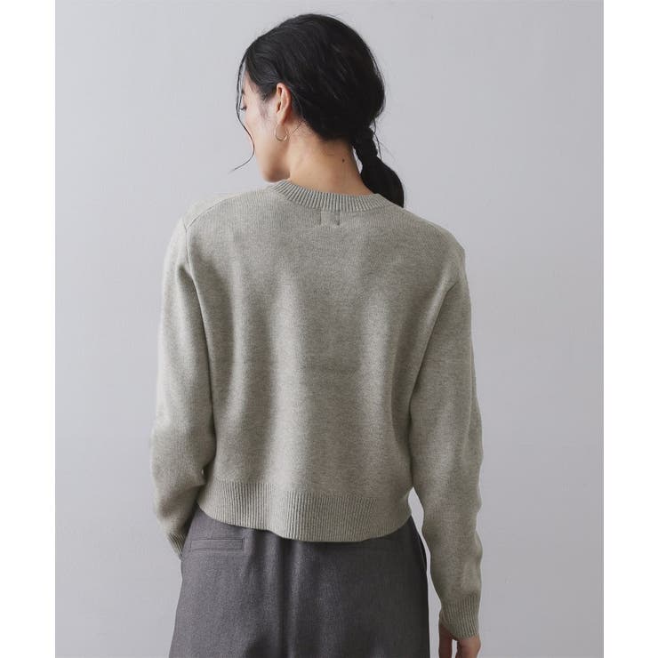 チェーン刺繍ロゴニット【洗濯機OK】 | OPAQUE.CLIP | 詳細画像15 