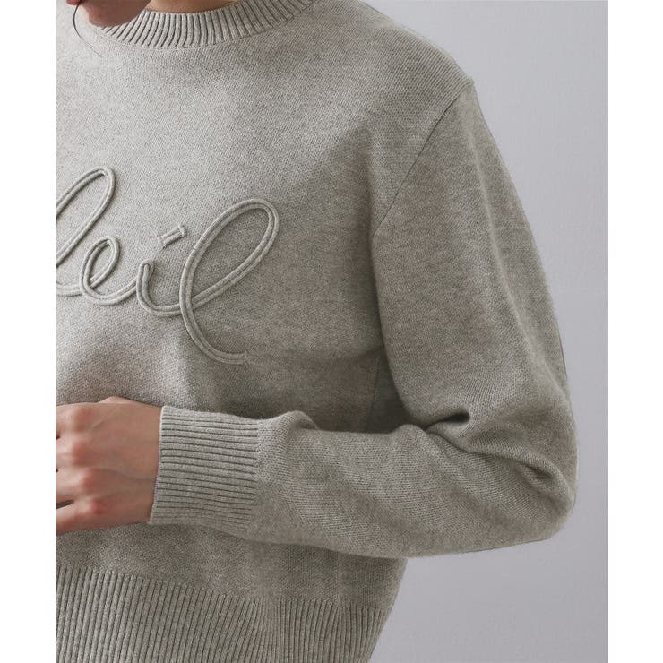 チェーン刺繍ロゴニット【洗濯機OK】 | OPAQUE.CLIP | 詳細画像17 