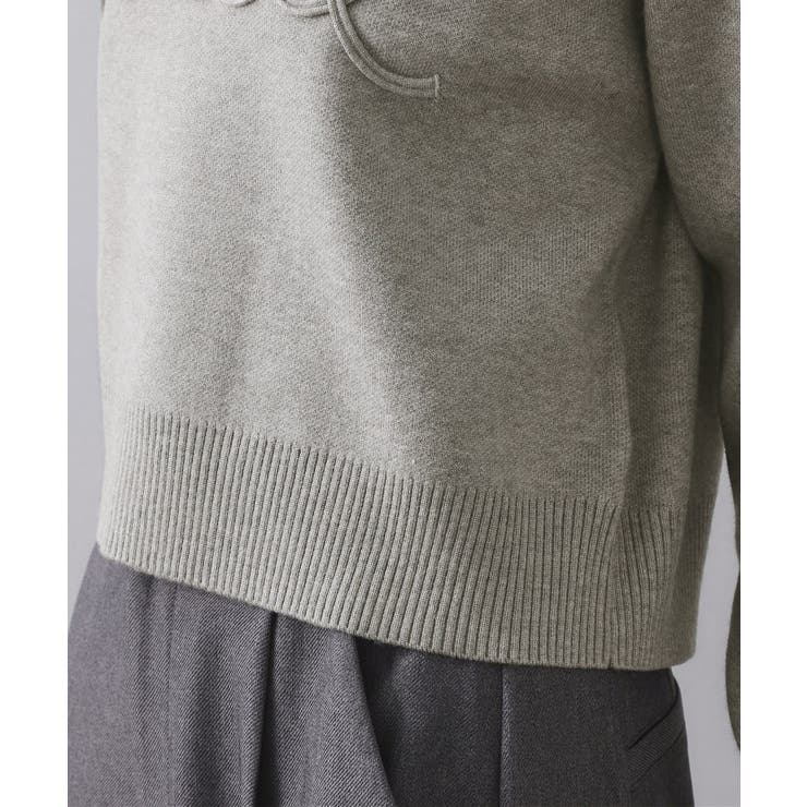 チェーン刺繍ロゴニット【洗濯機OK】 | OPAQUE.CLIP | 詳細画像18 